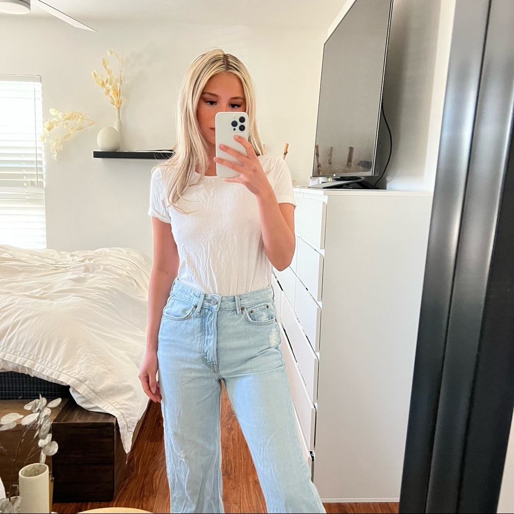 Superdown White T-shirt Bodysuit. US Size Small. Fits 0-4.